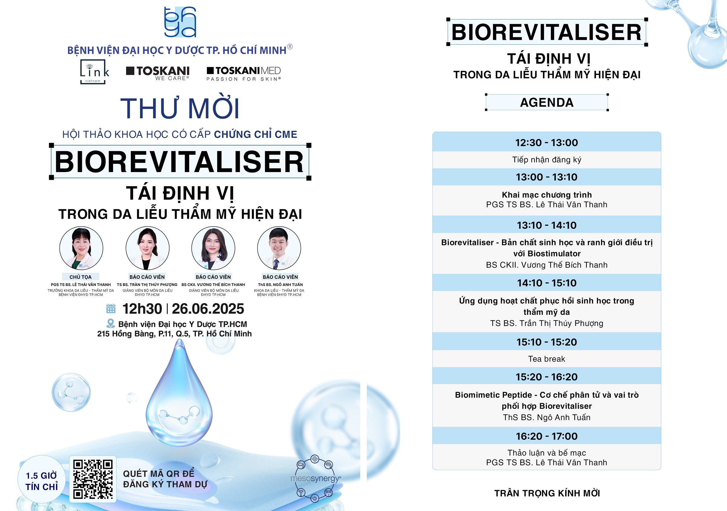 Hội thảo: Biorevitaliser tái định vị trong da liễu thẩm mỹ hiện đại