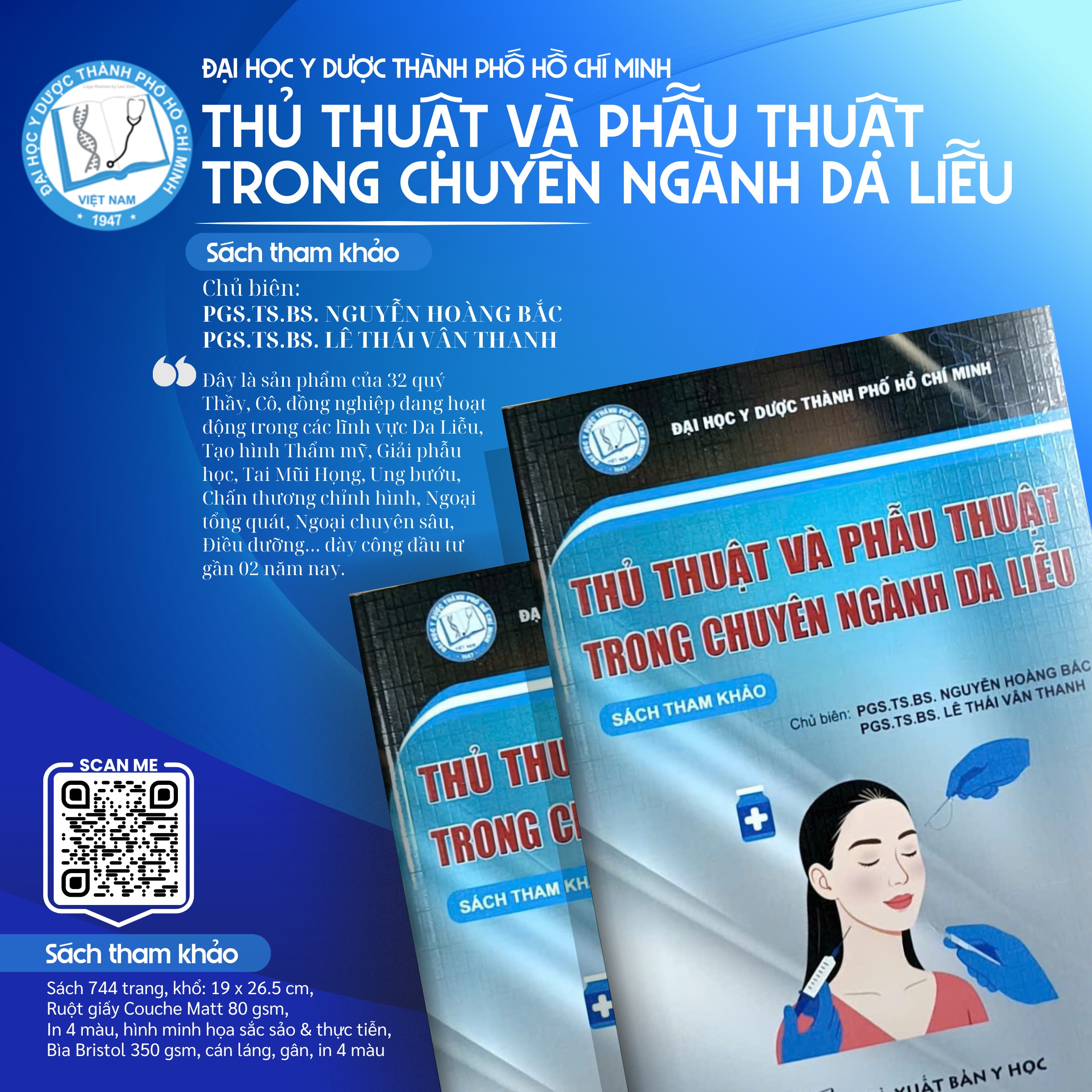Ra mắt sách "THỦ THUẬT VÀ PHẪU THUẬT TRONG CHUYÊN NGÀNH DA LIỄU" và sách "BỆNH DA BỌNG NƯỚC TỰ MIỄN"