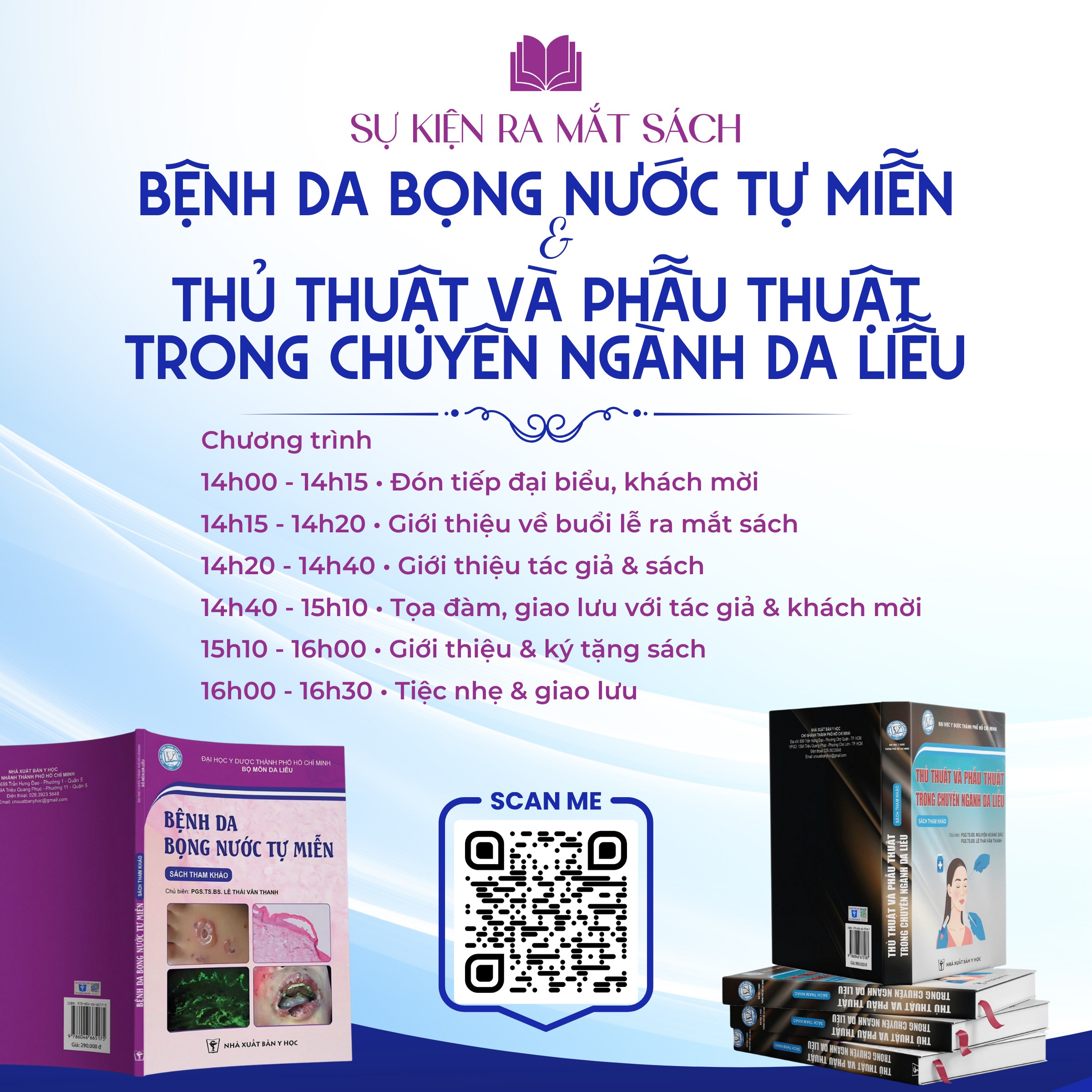 Ra mắt sách "THỦ THUẬT VÀ PHẪU THUẬT TRONG CHUYÊN NGÀNH DA LIỄU" và sách "BỆNH DA BỌNG NƯỚC TỰ MIỄN"