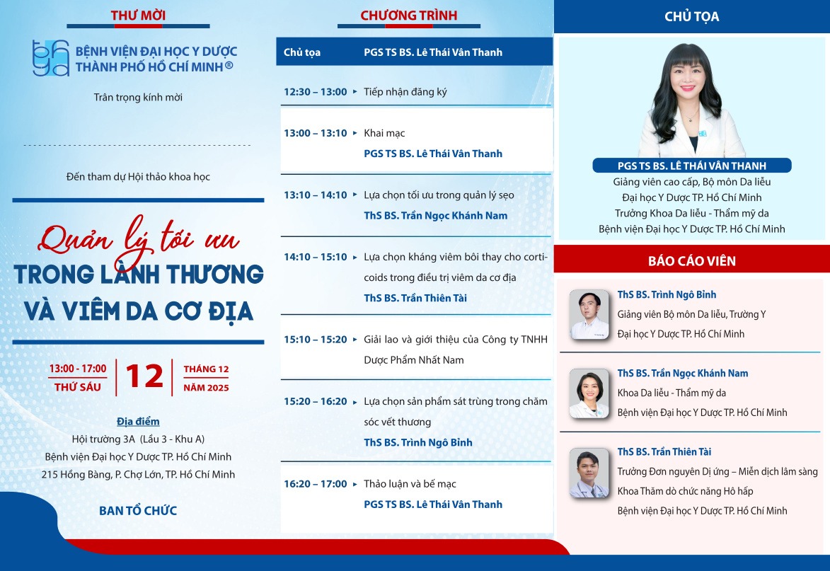 Quản lý tối ưu trong lành thương và viêm da cơ dịa - CME