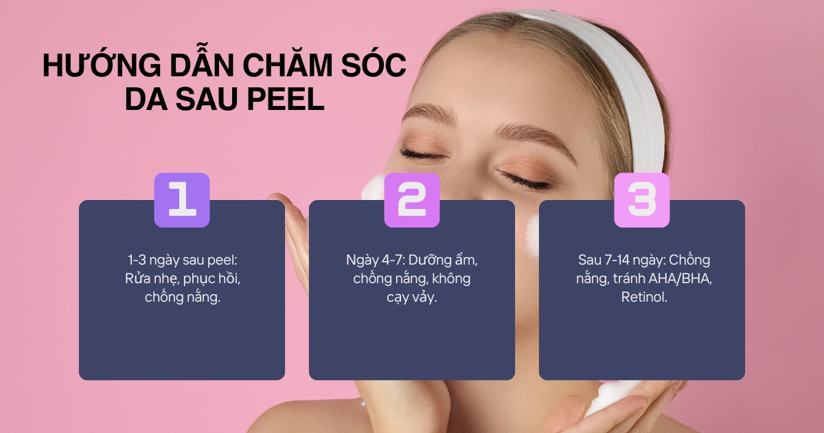 Hướng dẫn chăm sóc da sau peel