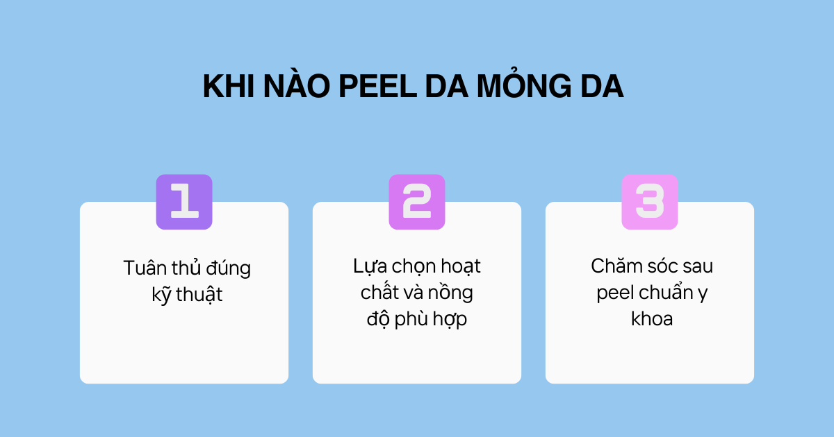 Khi nào peel da không gây mỏng da