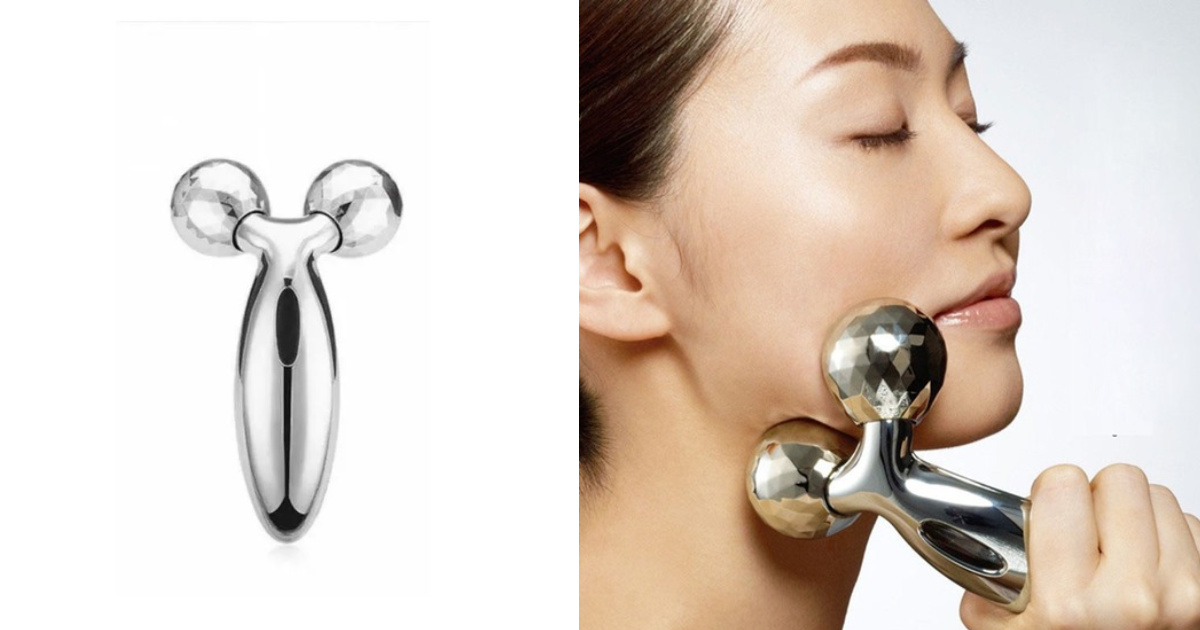 Thanh lăn đá hoặc Gua Sha giúp massage, làm mát, se khít lỗ chân lông và định hình đường nét khuôn mặt.