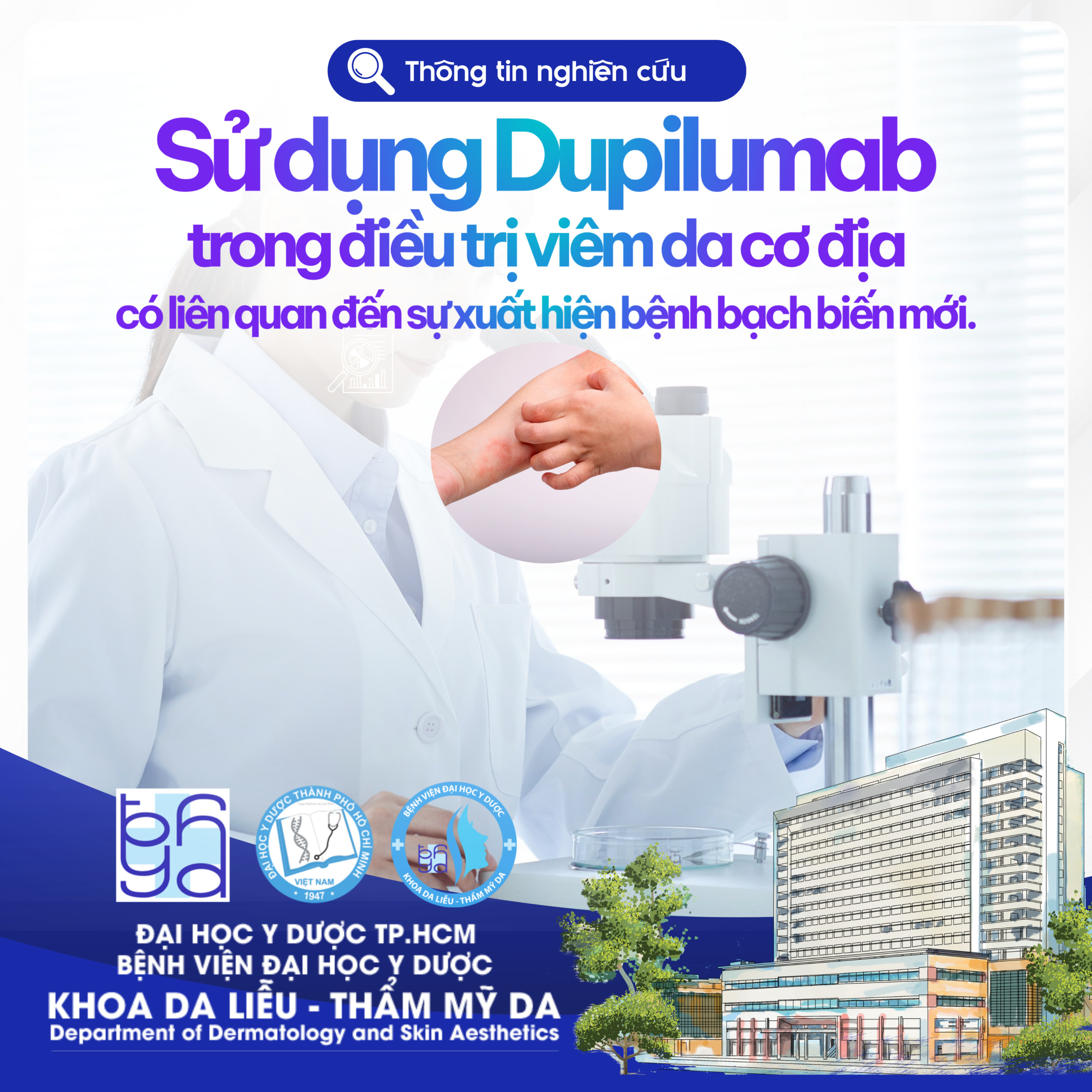 VIỆC SỬ DỤNG DUPILUMAB TRONG ĐIỀU TRỊ VIÊM DA CƠ ĐỊA CÓ LIÊN QUAN ĐẾN SỰ XUẤT HIỆN BỆNH BẠCH BIẾN MỚI.Trong số các bệnh nhân bị viêm da cơ địa được điều trị bằng dupilumab, tỷ lệ mắc bệnh bạch biến là 0,34%.